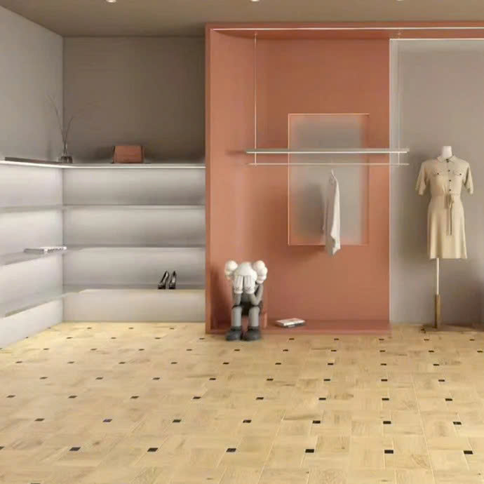 Gạch giả gỗ 600x600mm xương đá nhập khẩu mã GG6010