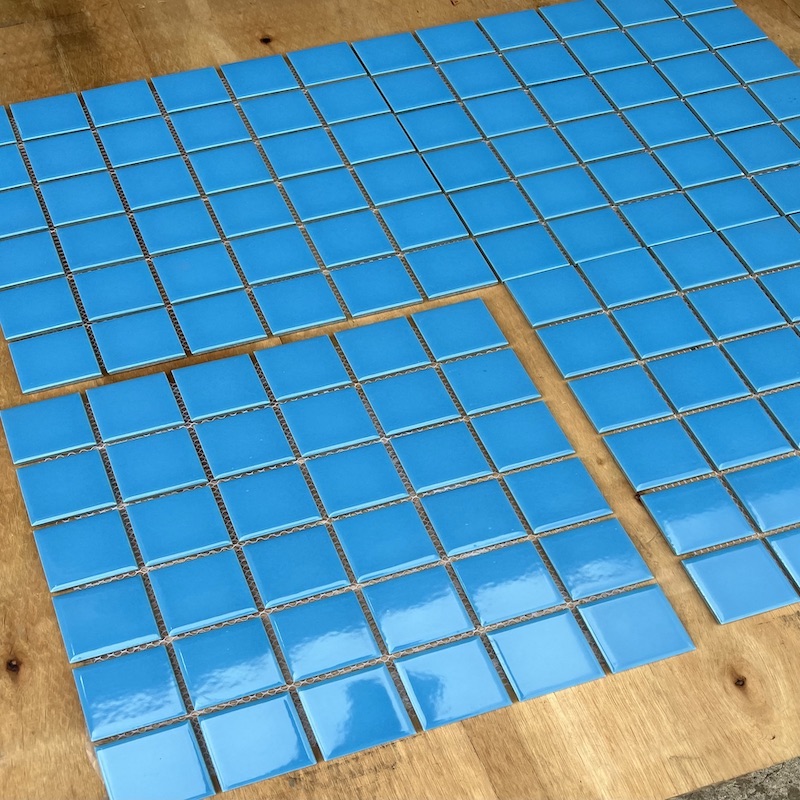 Gạch Mosaic gốm xanh 48x48mm MHG 916