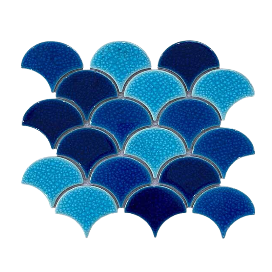 Gạch Mosaic vảy cá men rạn mix màu MHF 29