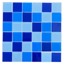 Gạch Mosaic Kính 48x48mm phối màu xanh trộn MH4818