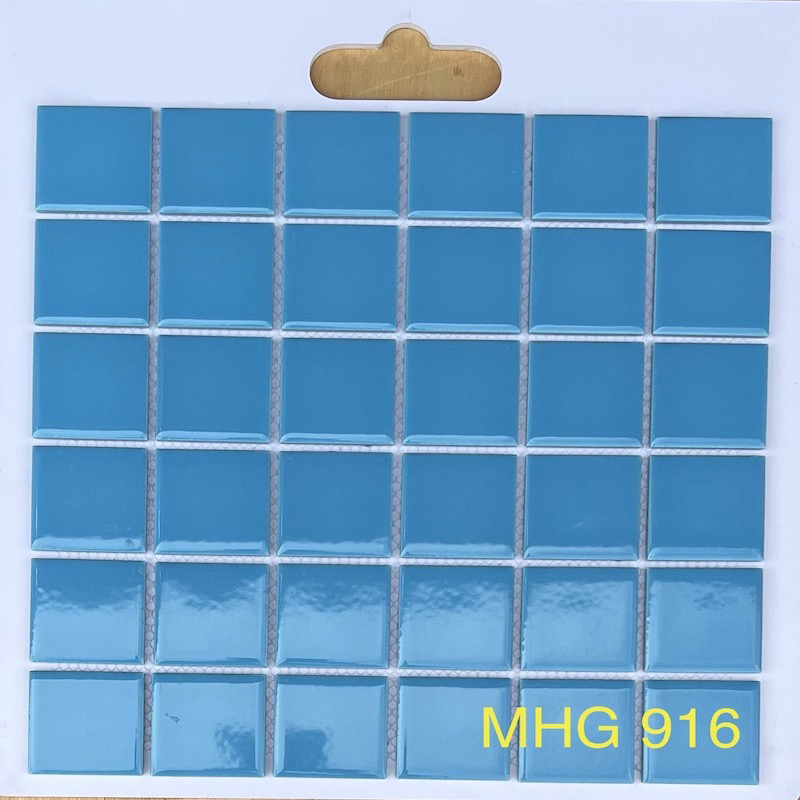 Gạch Mosaic gốm xanh 48x48mm MHG 916