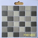 Gạch Mosaic gốm men trơn 48x48x6mm P48 M03