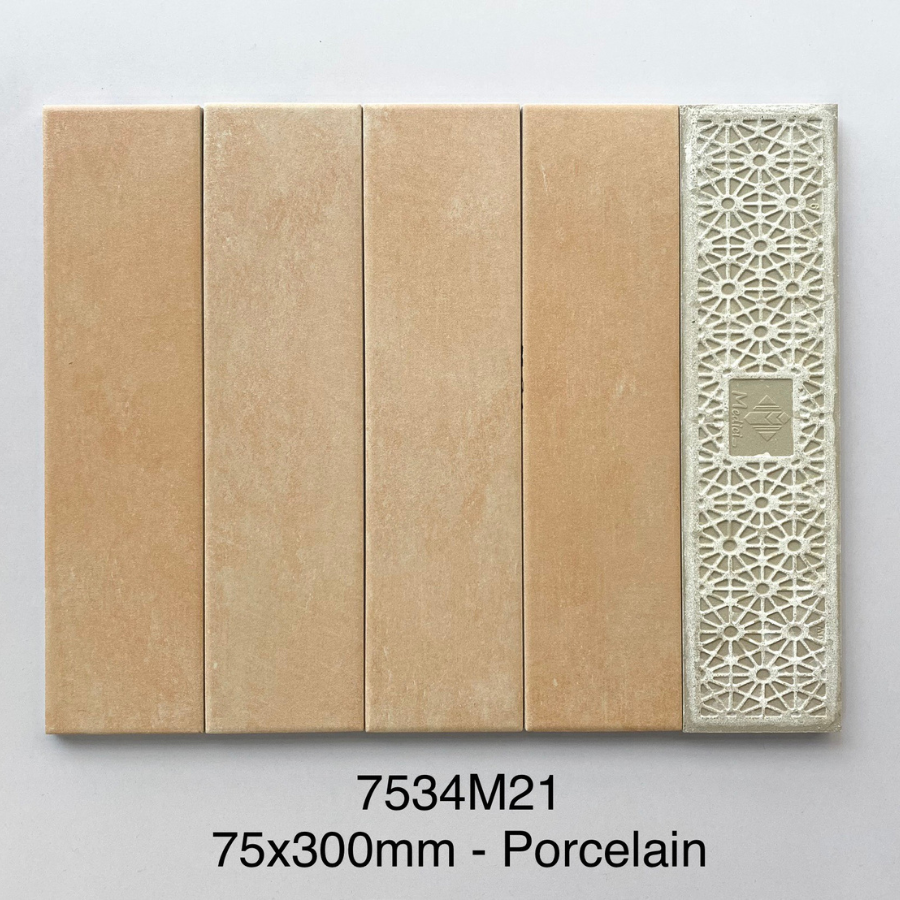 Gạch thẻ porcelain 75x300mm mã MD7534M21
