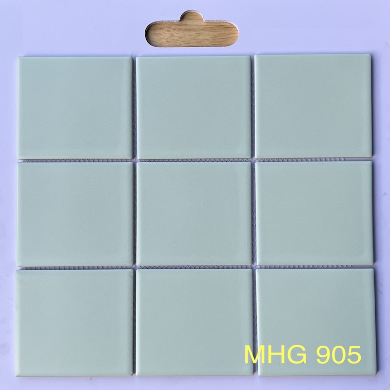 Gạch Mosaic gốm 97x97mm xanh mint mờ MHG 905