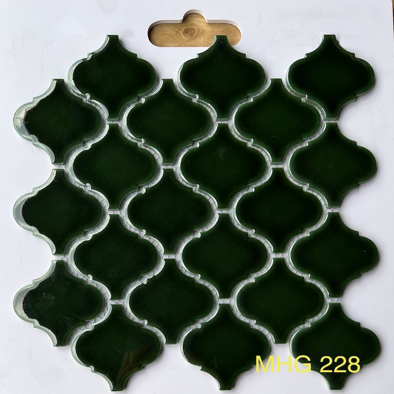 Gạch Mosaic lồng đèn màu xanh lá MHG 228