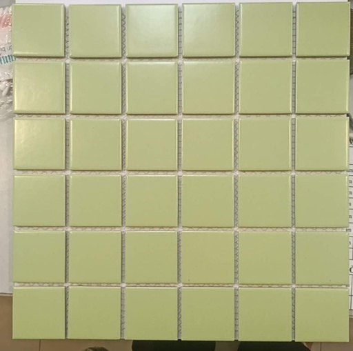 [M373] Gạch mosaic gốm sứ xanh lá nhạt M373 Chíp 47x47mm