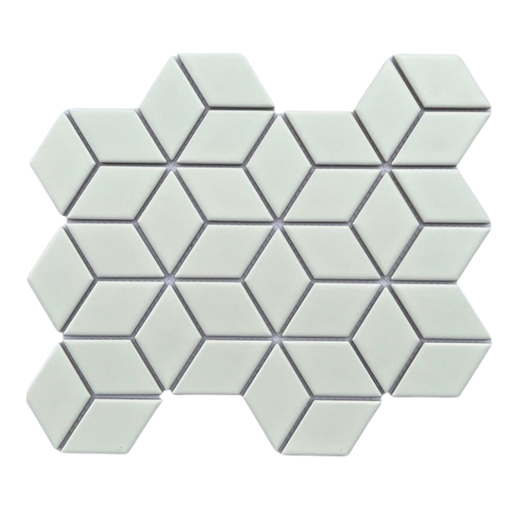 [4802] Gạch Mosaic lục giác trắng mờ 4802
