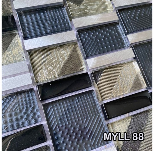 [MH-YLL88] Gạch trang trí thủy tinh Mosaic MH-YLL88