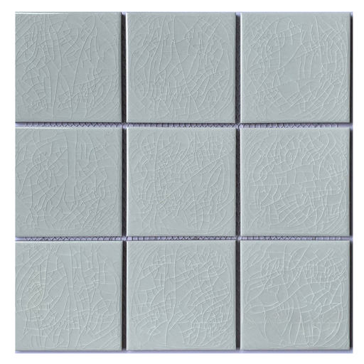 [MHG 1003] Gạch Mosaic 100x100mm men rạn đôi màu trắng MHG 1003