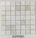 Đá Mosaic trắng sữa chip 42x42 42PV001