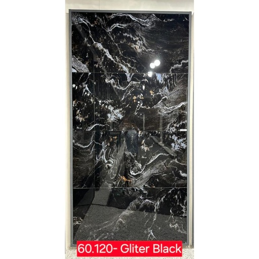 [Gliter Black] Gạch Ấn Độ KT 600x1200mm Gliter Black