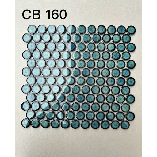 [CB160] GẠCH MOSAIC CHẤM BI MÀU RÊU CB 160