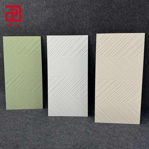 [103686457244] Gạch ốp tường phòng tắm phong cách Bắc Âu màu trơn 300x600mm