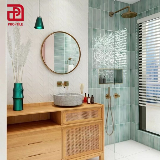 [103310742463] Gạch ốp tường phòng tắm men bóng cao cấp phong cách Bắc Âu 300*600mm