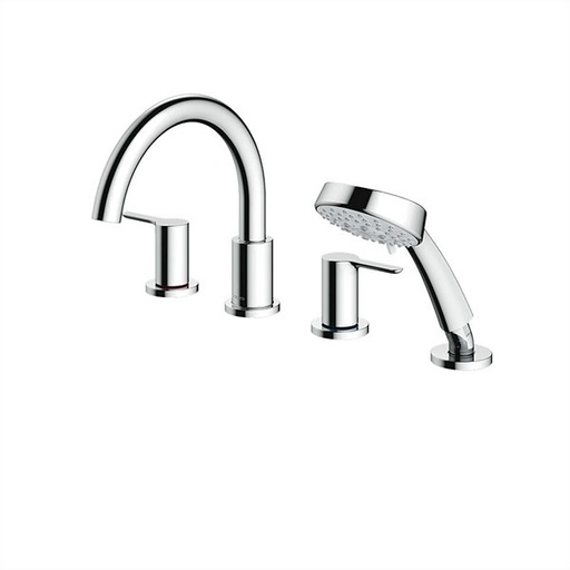 [TBS01202BA] Vòi nóng lạnh bồn tắm nằm kèm sen tắm LB (4 lỗ) TBS01202BA