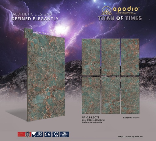 [AF.10.86.5072] Gạch Apodio 80x160 AF.10.86.5072 (Amazonite)