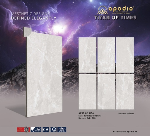 [AF.12.86.1136] Gạch ốp lát Apodio 80x160 AF.12.86.1136 dày 12mm (French Imperiale)