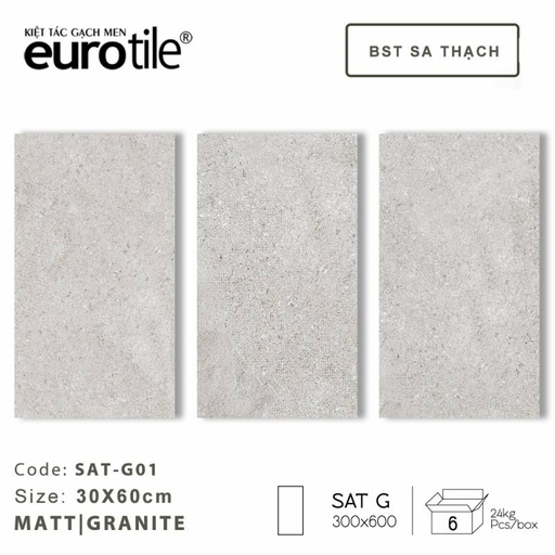 [DAISANB2B_G_19449684] Gạch ốp lát Eurotile BST Sa Thạch 300*600mm SAT G01