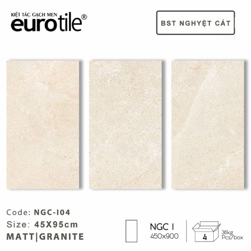 [DAISANB2B_G_11921540] Gạch ốp lát Eurotile BST Nguyệt Cát 450*900mm NGC-I04