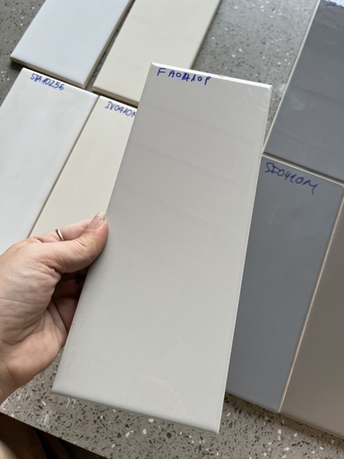 [FA0410P] Gạch thẻ Việt Nam KT 100x250 xám bóng phẳng loại 1 mã FA0410P