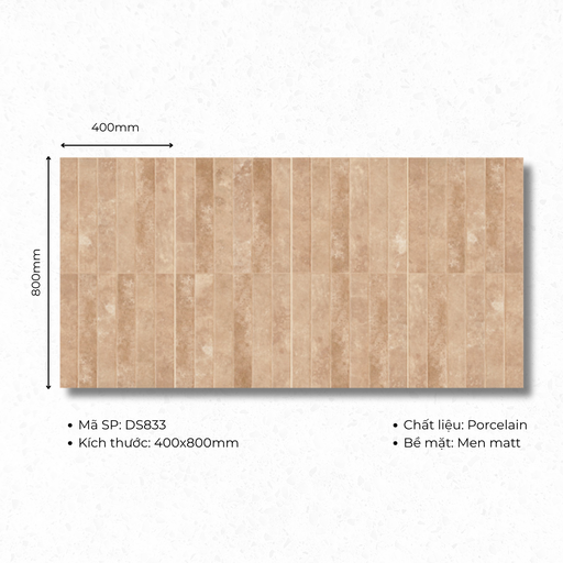 [DS833] Gạch ốp lát 400x800 mã DS833 (1thùng/ 1.92m2/ 6v/ 36,5kg)