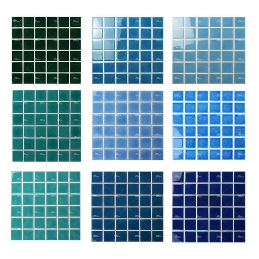 [106948344228] Gạch Khảm Bể Bơi Màu Xanh Dương Hai Mặt Nứt Sứ Bán Buôn Nhà Máy