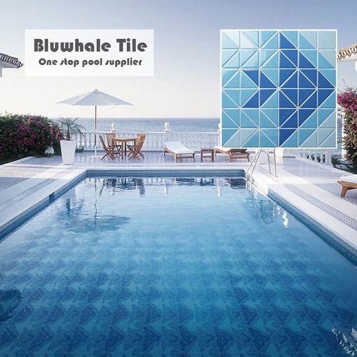 [106134066890] Gạch ốp tường trang trí nhà tắm, spa, ngoài trời, hình cá, mẫu tùy chỉnh, hình tam giác, men bóng, gốm sứ, bể bơi