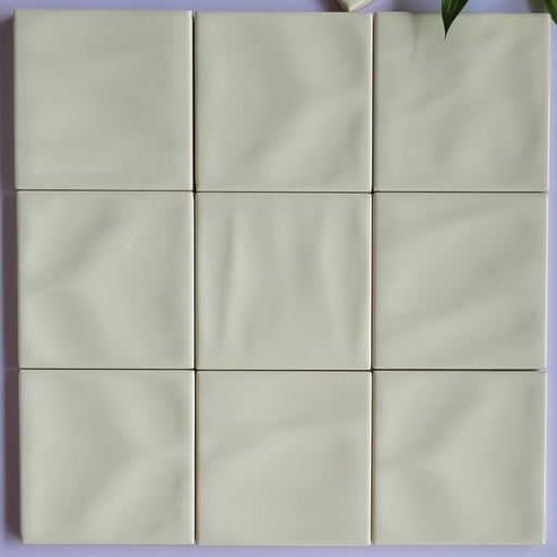 [FBO0404P] Gạch thẻ Việt Nam, Kích thước 100x100mm, màu trắng bóng lượn, mã FBO0404P (loại 1)