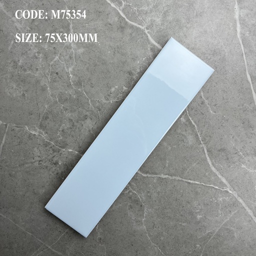 [STA75354_S] Gạch thẻ Việt Nam, Xanh nhạt bóng phẳng, KT 75x300 mm, STA75354_S, Hàng Ưu (1 hộp/ 50 viên/ 1.125m2)