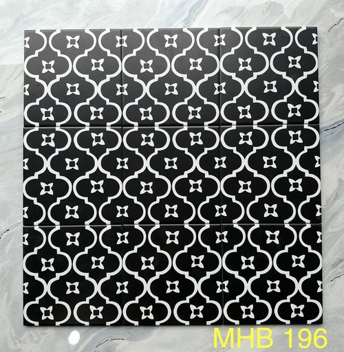 [MHB196] Gạch bông Trung Quốc, men mờ xương porcelain, KT 200x200, MHB196 (1 hộp/25 viên/1m2)