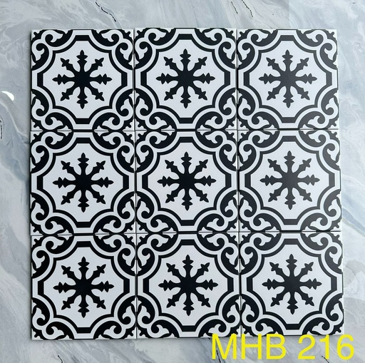 [MHB216] Gạch bông Trung Quốc, men mờ xương porcelain, KT 200x200, MHB216 (1 hộp/25 viên/1m2)