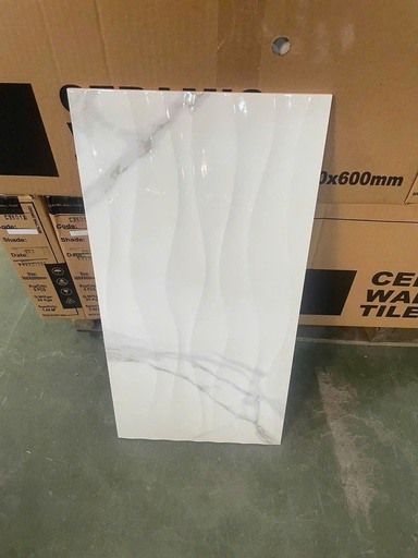 [C3601B] Gạch ốp tường Ceramic trắng vân mây Bóng KT 300x600mm mã C3601B (1h/1.44m/8v)