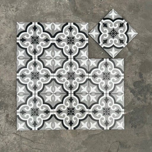 [20136 (1m/hộp)] Gạch Bông KT 200x200mm mã 20136( BD vàng)