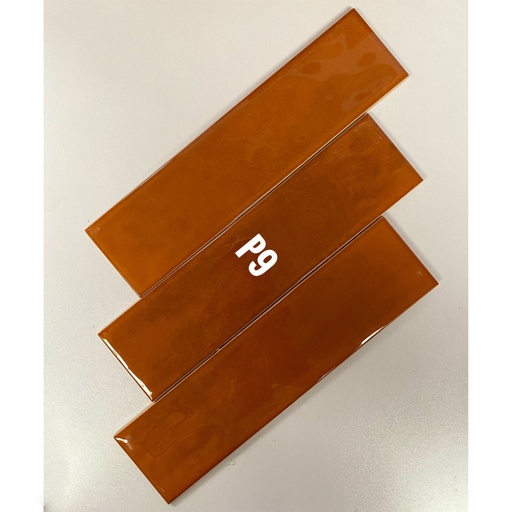 [DSH-M7532P9] Gạch thẻ cam nâu bóng lượn mặt 75x300mm M7532P9