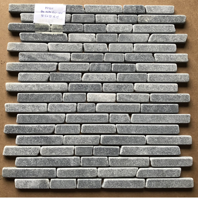 [DSH-15QR004] Đá Mosaic tự nhiên rung đen NA 15mm LUX-15QR004