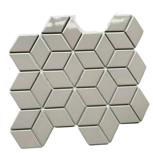 [DSH-51508] Gạch Mosaic Lục Giác Xám Bóng 51508