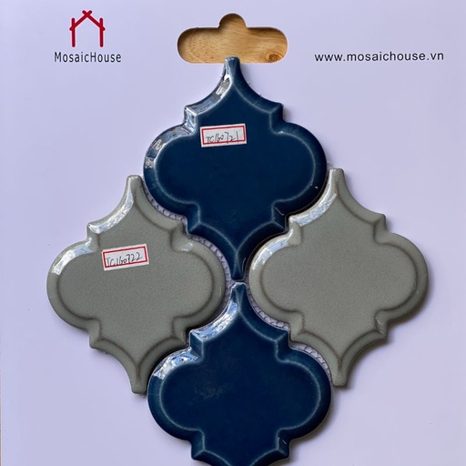 [TC1607] Mosaic Lồng Đèn Màu Xám Xanh Dương