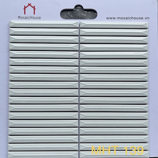[MHT139] Gạch Mosaic Que Đũa MHT 139 Màu Trắng