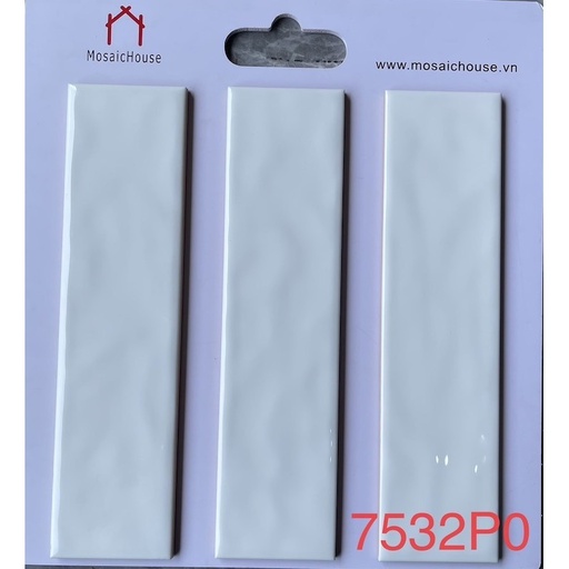 [7532P0] Gạch Thẻ Gợn Sóng 75x300 Màu Trắng 7532P0