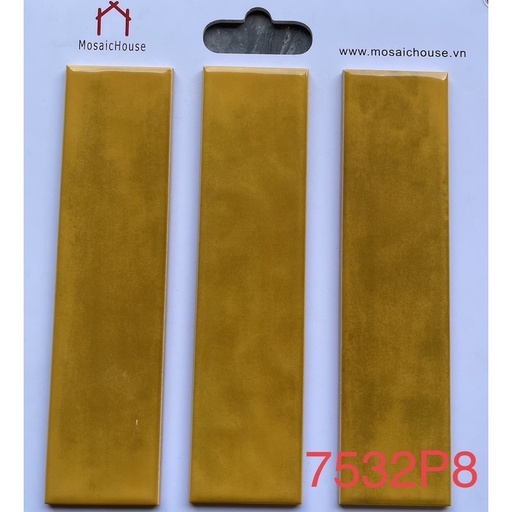 [7532P8] Gạch Thẻ Gợn Sóng 75x300 Màu Vàng 7532P8