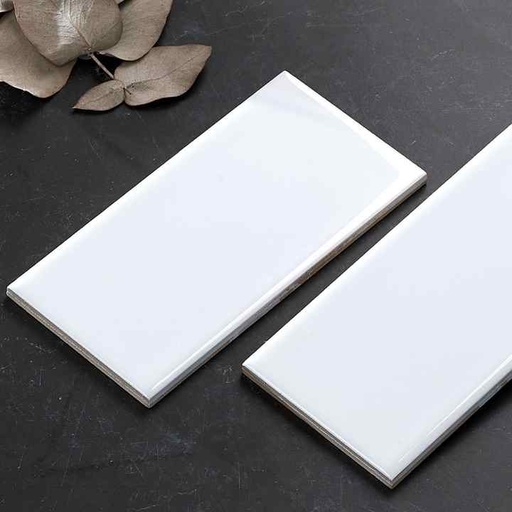 [176162772] Gạch tàu điện ngầm gốm sứ trắng phẳng 3x6 M751500