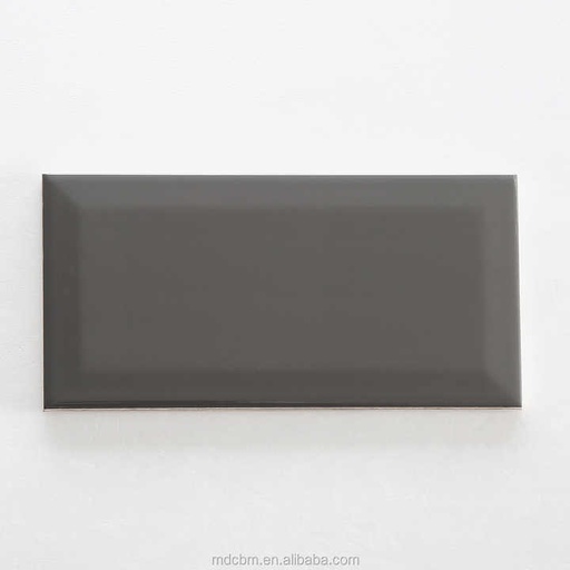 [17092394750] Gạch ốp tường men bóng hình chữ nhật màu xám đậm 75*150mm phong cách hiện đại