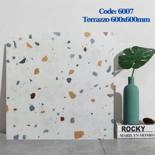 [6007] Gạch Terrazzo 600x600mm Men Matt 6007