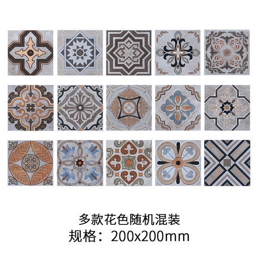 [DC36] Gạch Bông 200x200 Men Matt DC36
