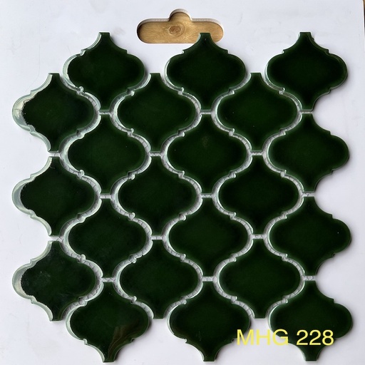 [MHG 228] Gạch Mosaic lồng đèn màu xanh lá MHG 228