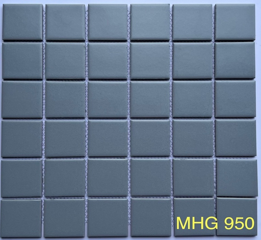 [MHG 950] Gạch mosaic gốm men trơn 48x48mm màu xám mờ MHG 950