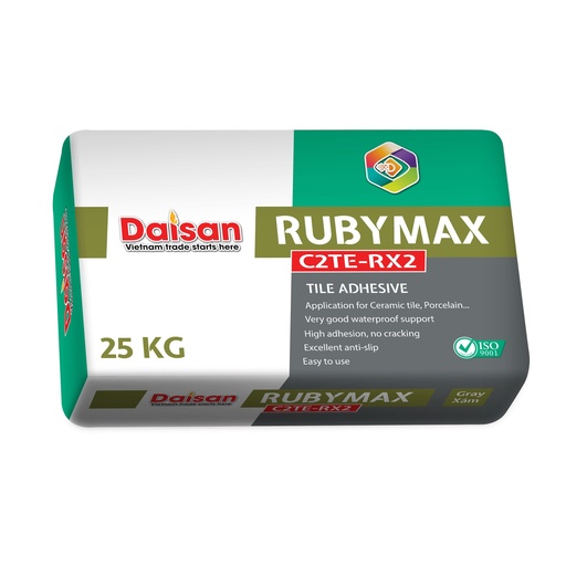 [C2TE-RX2] Keo ốp lát gạch đá nội ngoại thất màu xám Ruby Max bao 25kg